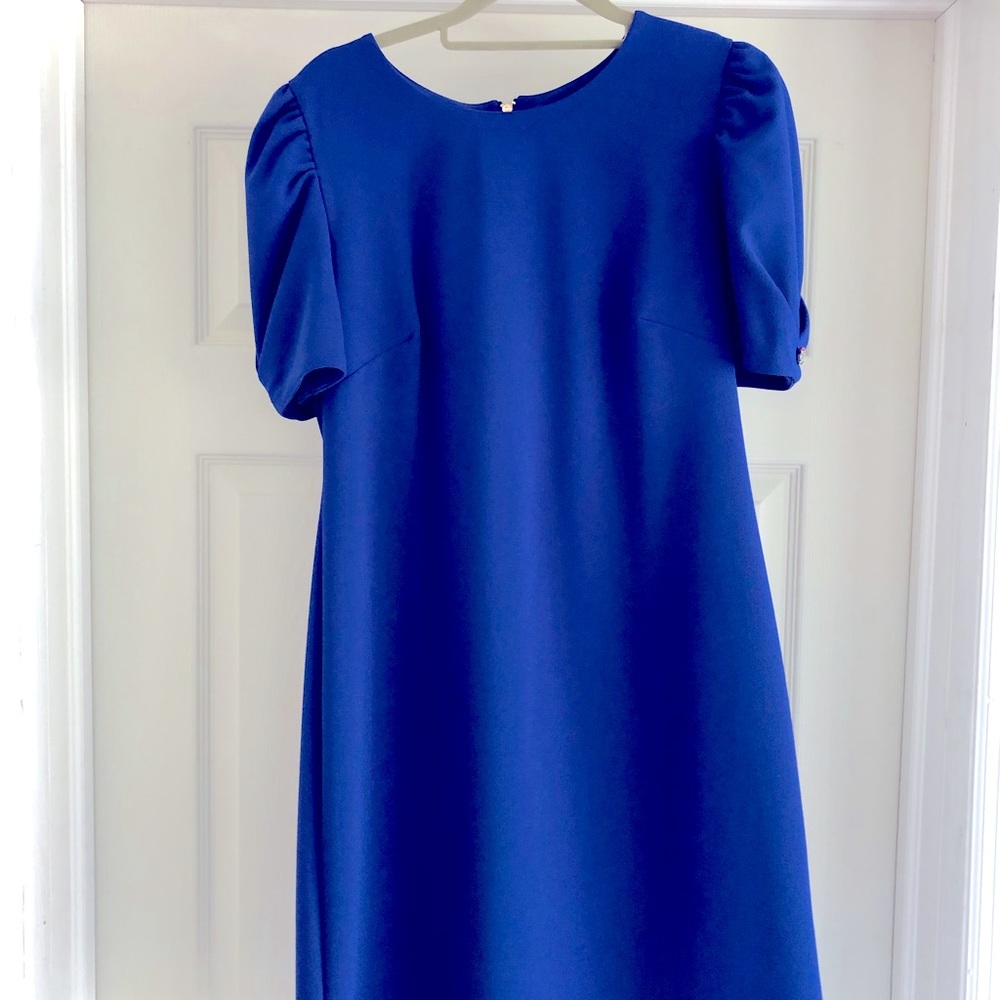 Calvin Klein, royal blue, size 10, A-line dress. Worn only once.